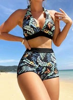 2023 New Women's Sexy Two-Piece Printed Bikini Set