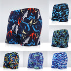 Large Loose Fit Adult Swim Shorts with Beach Print