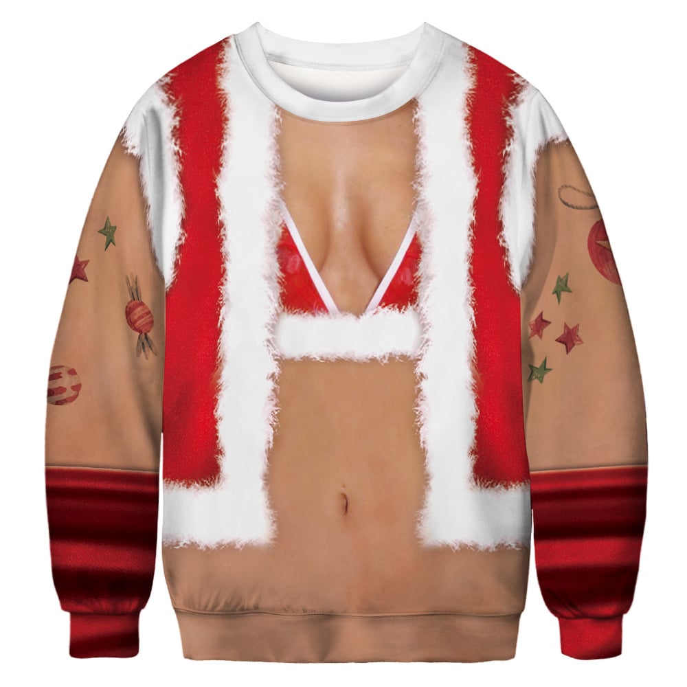 Printed Long-Sleeved Round Neck Sweatshirt | Streetwear