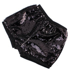 Shiny Sequin Shorts with Bow for Women