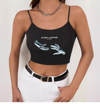 Butterfly Print Camisole - Slim Fit Sexy Outerwear