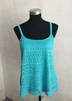Lace Halter Swim Tankini Top