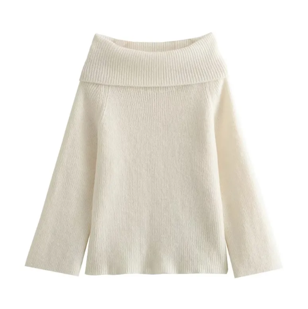 Off Shoulder Pullover Sweater for Women | Streetwear