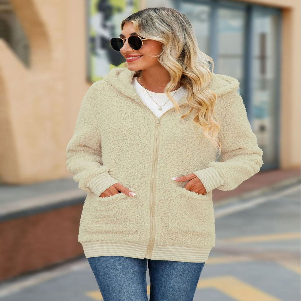 Casual Women's Long-Sleeved Hooded Jacket (EU & US)