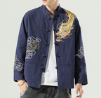 Men's Casual Long Sleeve Jacket with Embroidery