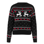 Plus Size Christmas Heart Reindeer Sweater for Women