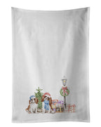 Cavalier King Charles Spaniel Blenheim Duo with Christmas Wonderland Kitchen Towel Set of 2