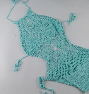 Handmade Crochet Beach Sexy Bikini & Hollow Fashion Set