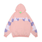 Men's Loose Hooded Sweater with Flocking Embroidery