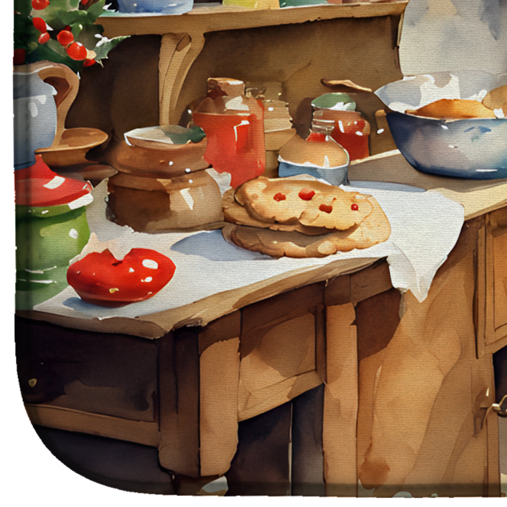 Cookies with Santa Claus Dish Drying Mat