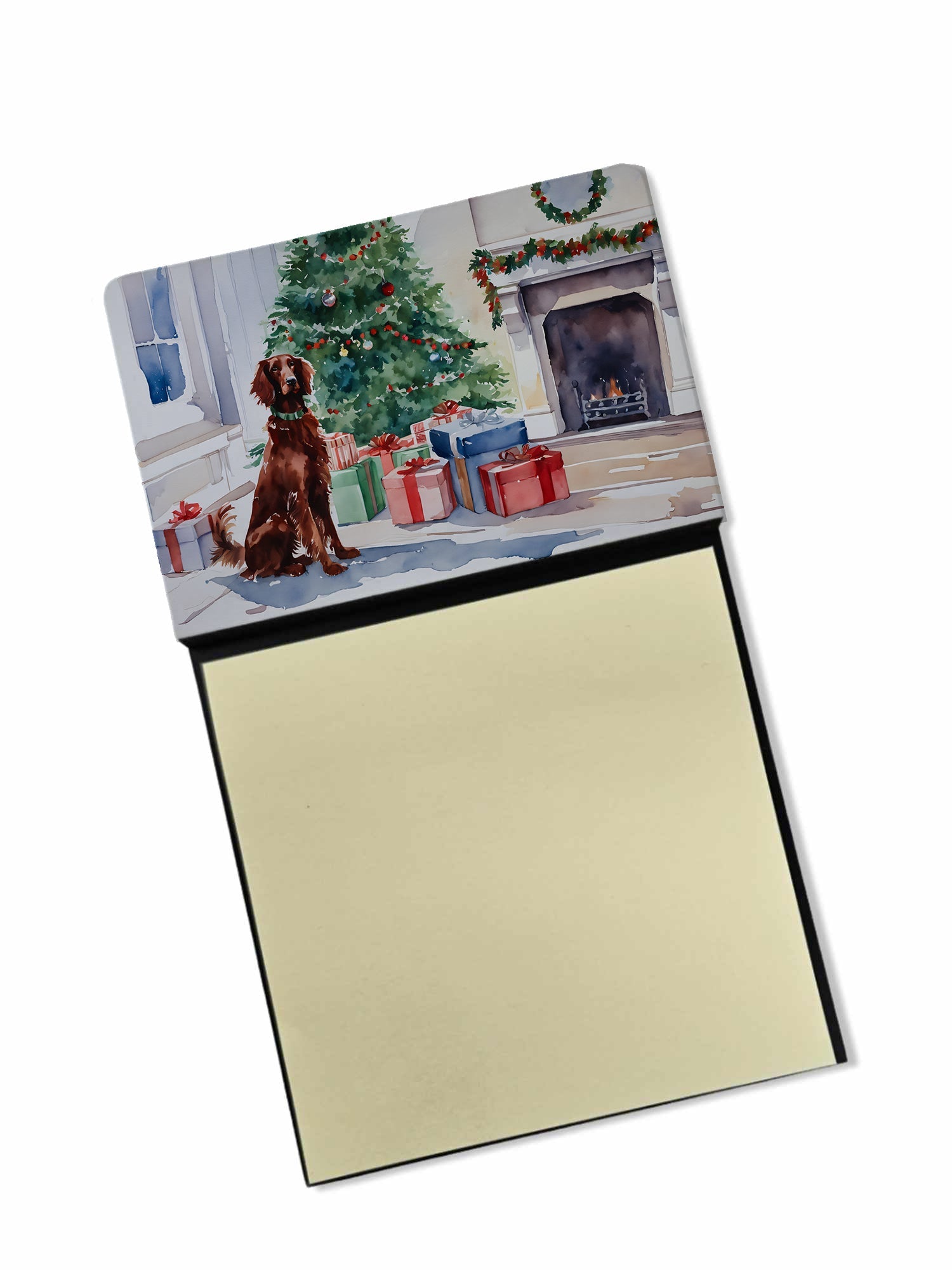 Irish Setter Cozy Christmas Sticky Note Holder