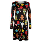 Christmas Print Dress