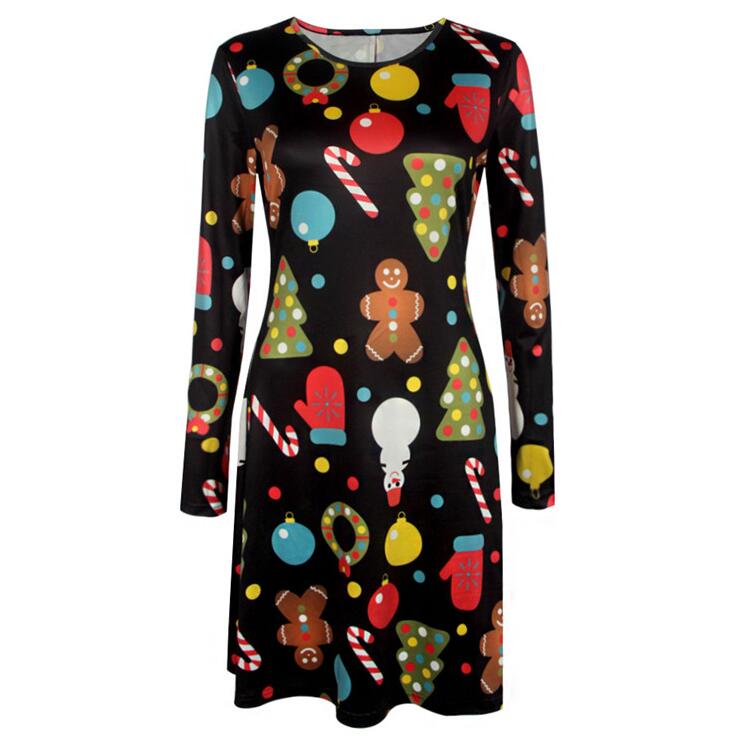 Christmas Print Dress