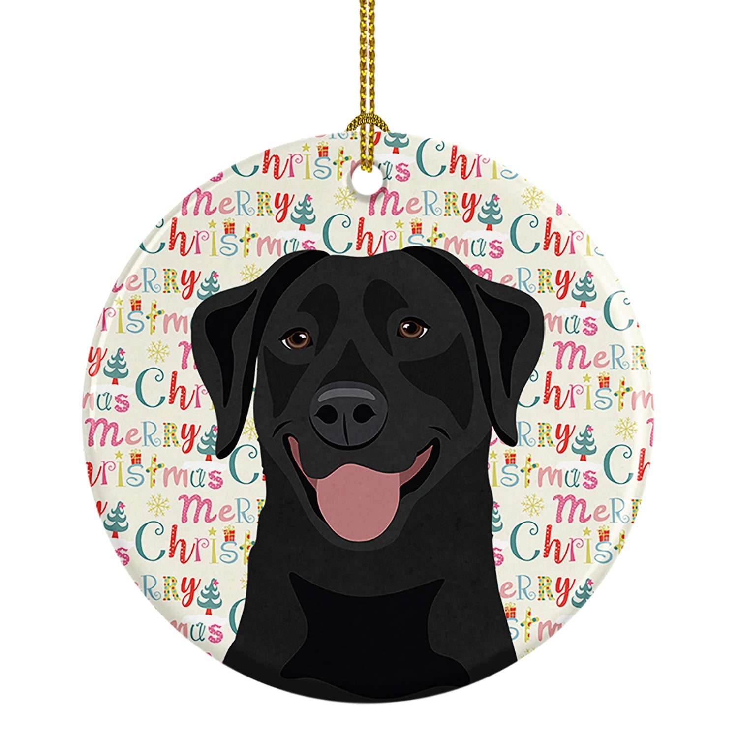 Labrador Retriever Black #1 Christmas Ceramic Ornament