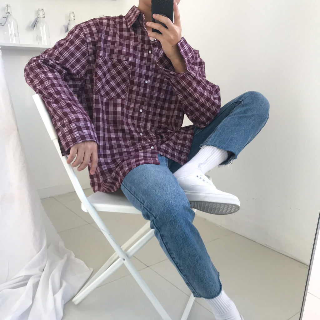 Plaid Shirt Jacket for Men and Women
