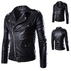 British White Washed Leather Motorcycle Jacket