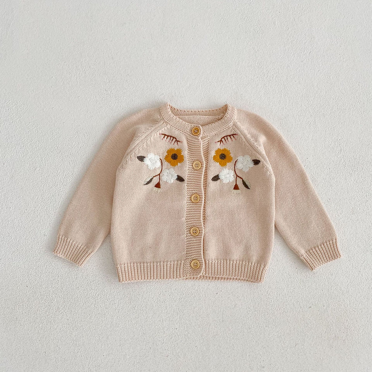 Embroidered Knitting Coat for Babies and Children