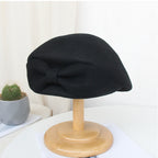 Vintage Bow Wool Beret Hat for Women