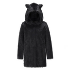 Women's Hooded Fur Overcoat Jacket