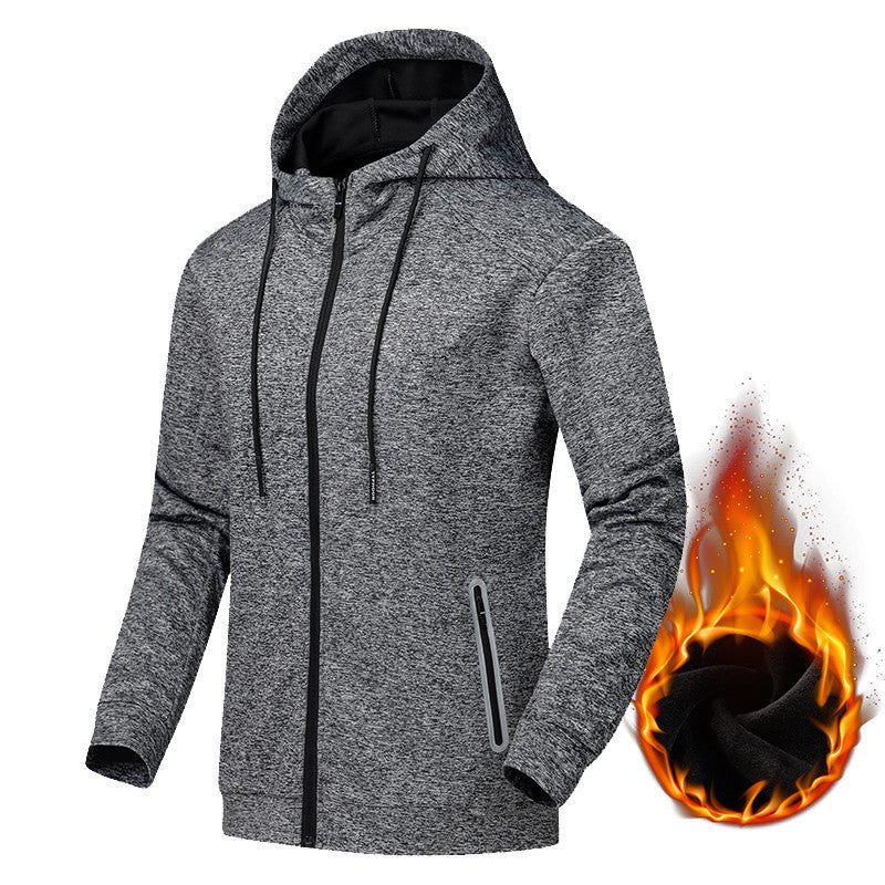 Plus Size Men's Casual Velvet Jacket for Outdoor Fitness
