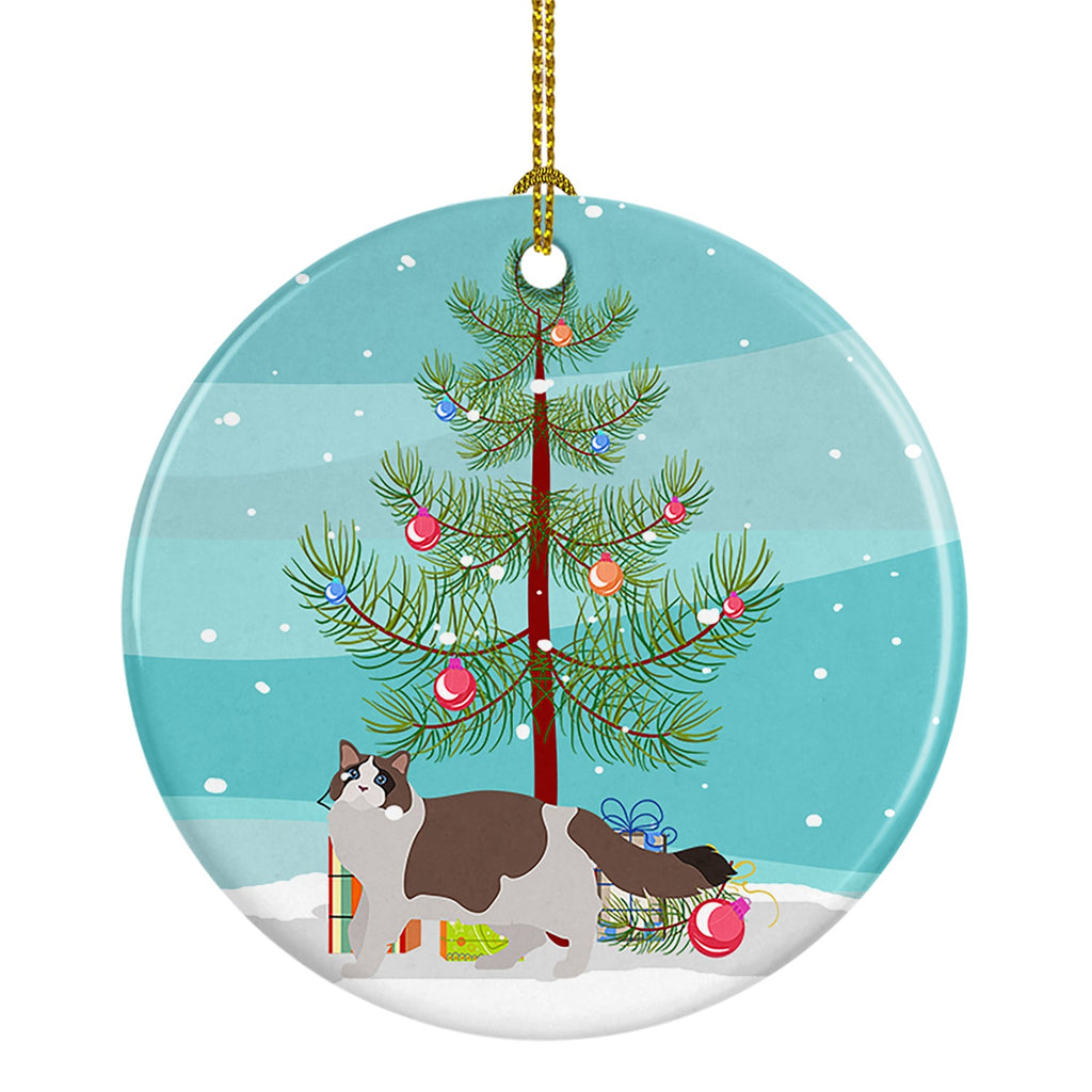 Ragdoll Cat Christmas Ceramic Ornament
