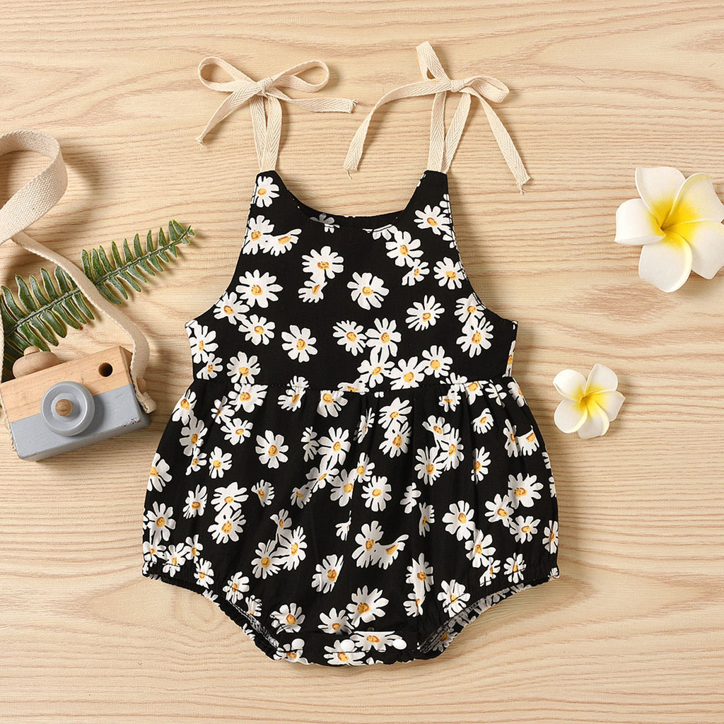 Floral One Piece Suspender Dress for Infants (Ages 0-2)