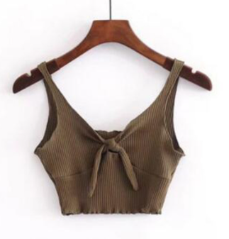 Sexy Knotted Knitted Camisole with Bow Design