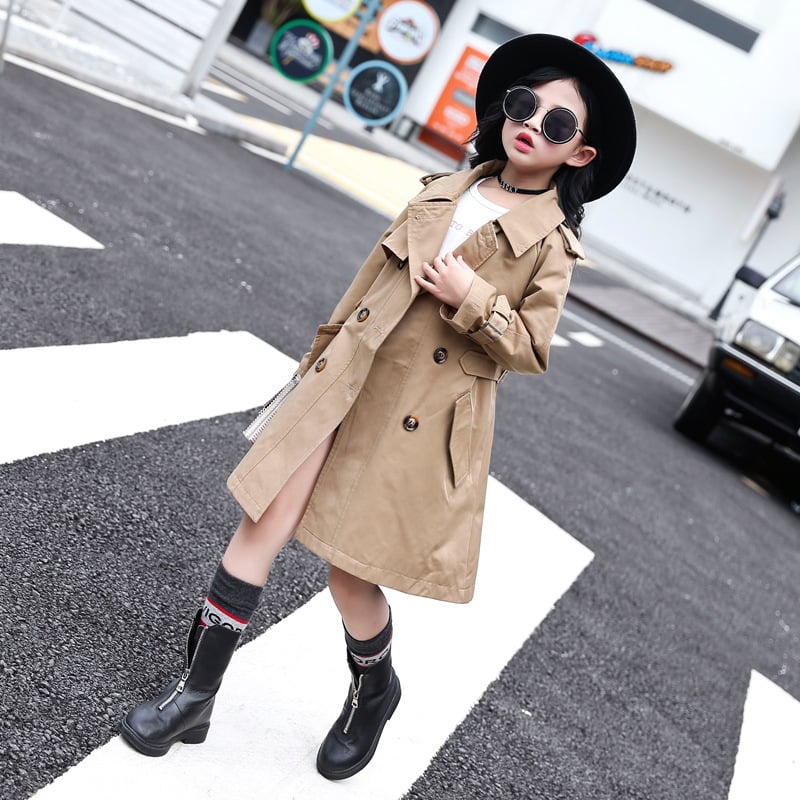 Girls' Pure Color Windbreaker for Children