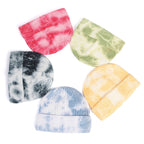 Tie-Dye Printed Knitted Beanie Hat | Embroidered Cap