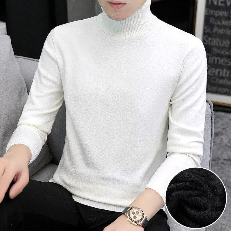 Men's High Neck Pullover Sweater for Warmth | Streetwear