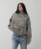 Women's Printed Hooded Pullover Sweater | Streetwear