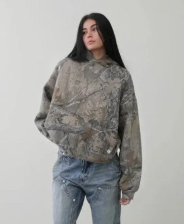 Women's Printed Hooded Pullover Sweater | Streetwear