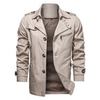 Cotton Mid-Length Casual Jacket for Men