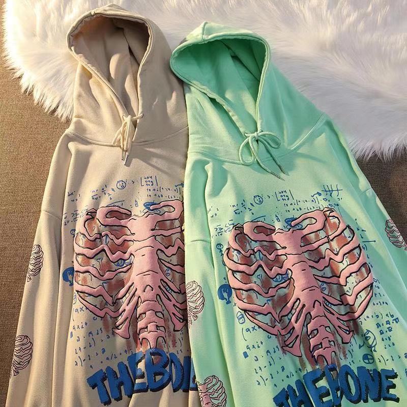 Loose Hooded Fleece Sweatshirt for Fashionable Comfort | Streetwear