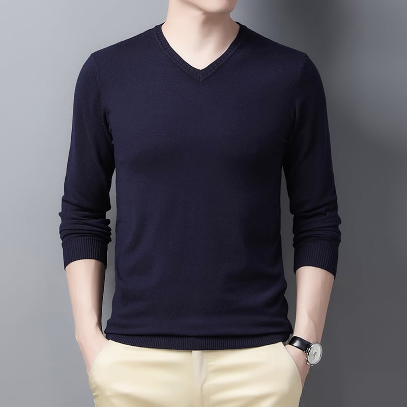 Men's Thin Knitted Round Neck Sweater