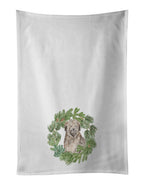 Briard Christmas Wreath Kitchen Towel Set of 2