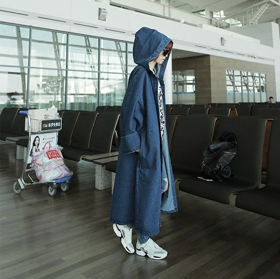Baggy Hooded Trench Coat for Stylish Comfort