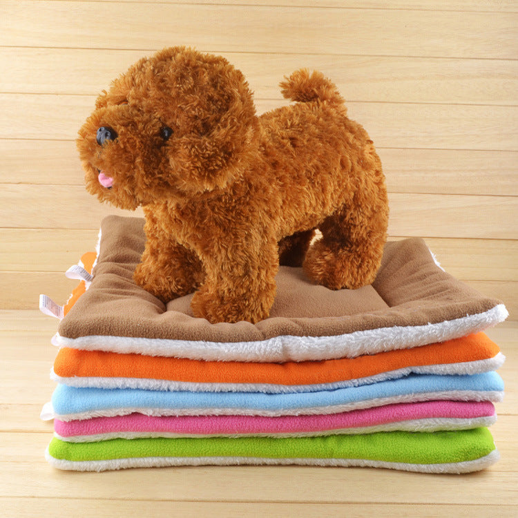 Pet Cooling Mat with Candy Color Fleece Blanket