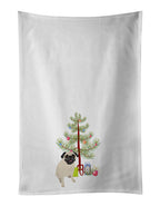 Pug Fawn #2 Christmas Kitchen Towel Set of 2