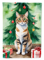 Owyhee Bob Cat By the Christmas Tree Garden Flag