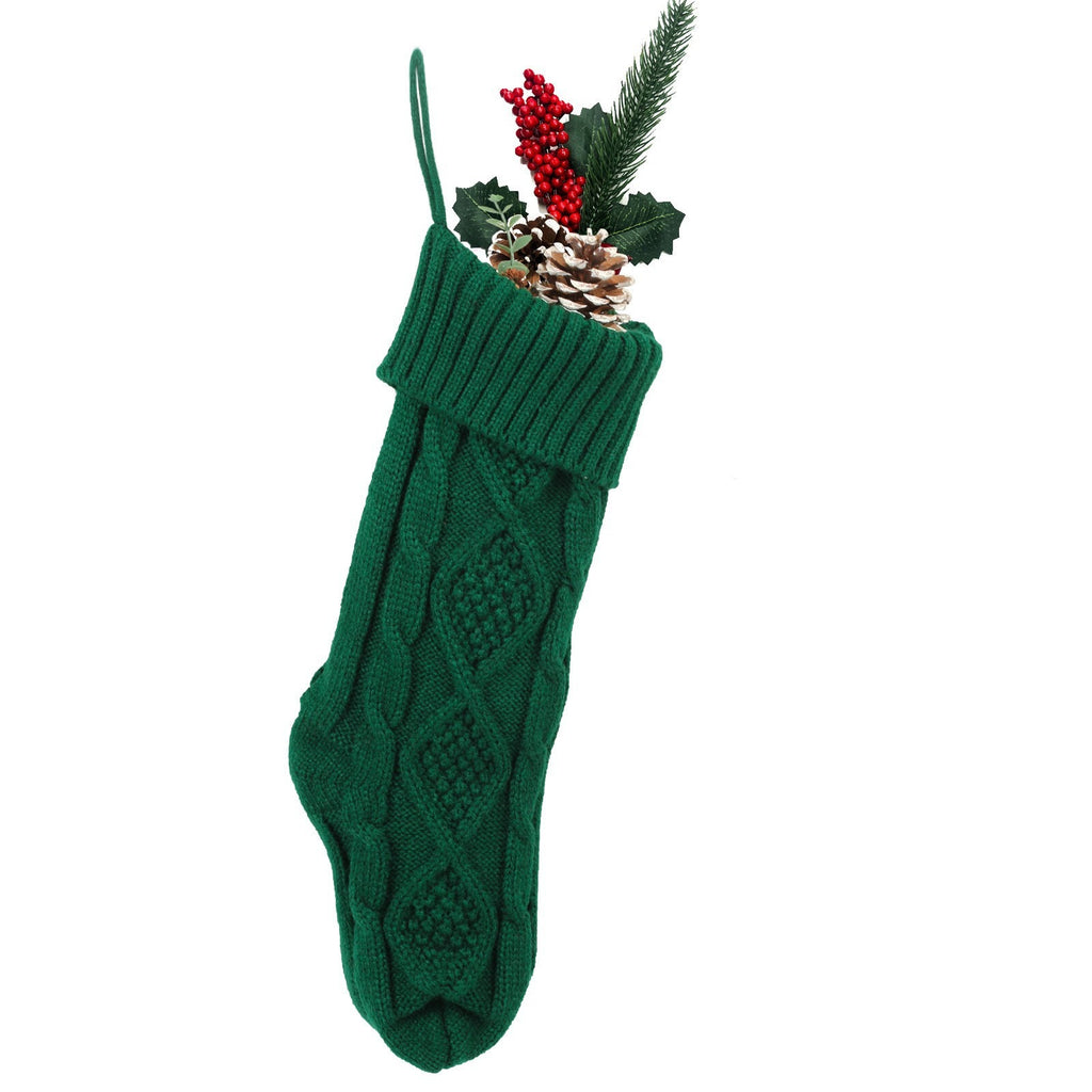 Embroidered Christmas Knit Socks