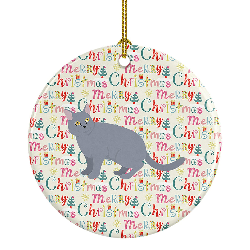 European Shorthair #3 Cat Christmas Ceramic Ornament