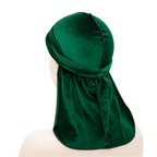 Unisex Velvet Long Tail Beanie | Embroidered Cap