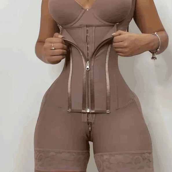 Women's 7-bone Steel Bar One-piece Corset Belly Contracting