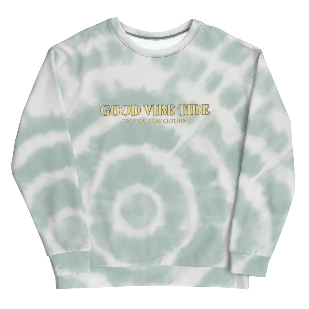 Green Tie-Dye Vibe Tropical Sweatshirt | Streetwear