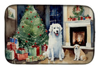 Kuvasz Cozy Christmas Dish Drying Mat