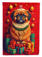 Pekingese Holiday Christmas Garden Flag