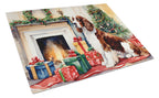 Welsh Springer Spaniel Cozy Christmas Glass Cutting Board