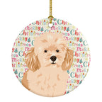 Poodle Toy Apricot #2 Christmas Ceramic Ornament