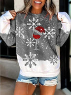 Christmas Printed Long Sleeve Casual Women's Sweatshirt | Streetwear